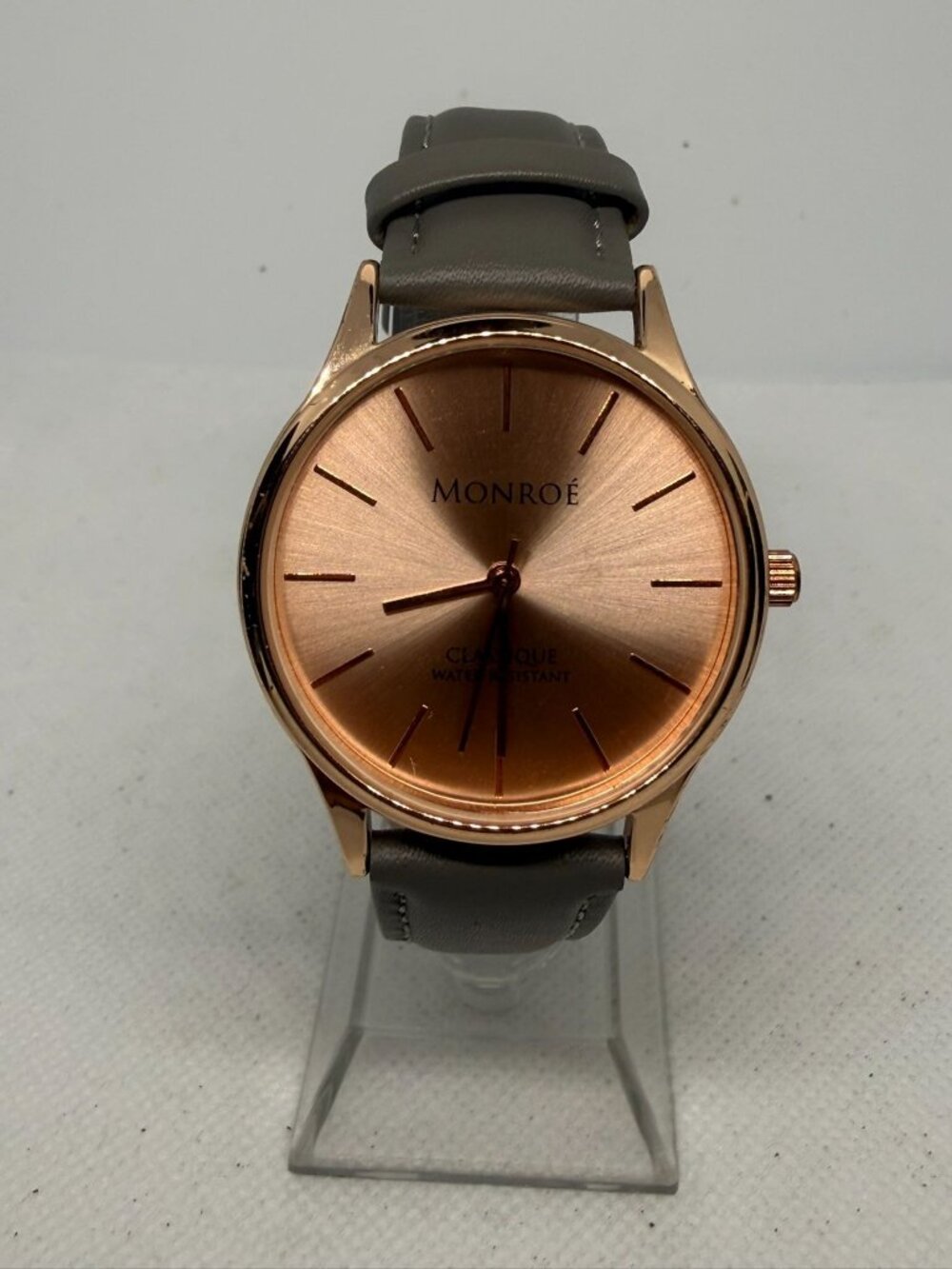 Monroe by Maestro Classique Women's 36mm Rose Gold Sunburst Swiss Quartz Watch